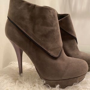 Gray Steve Madden Platform Booties
